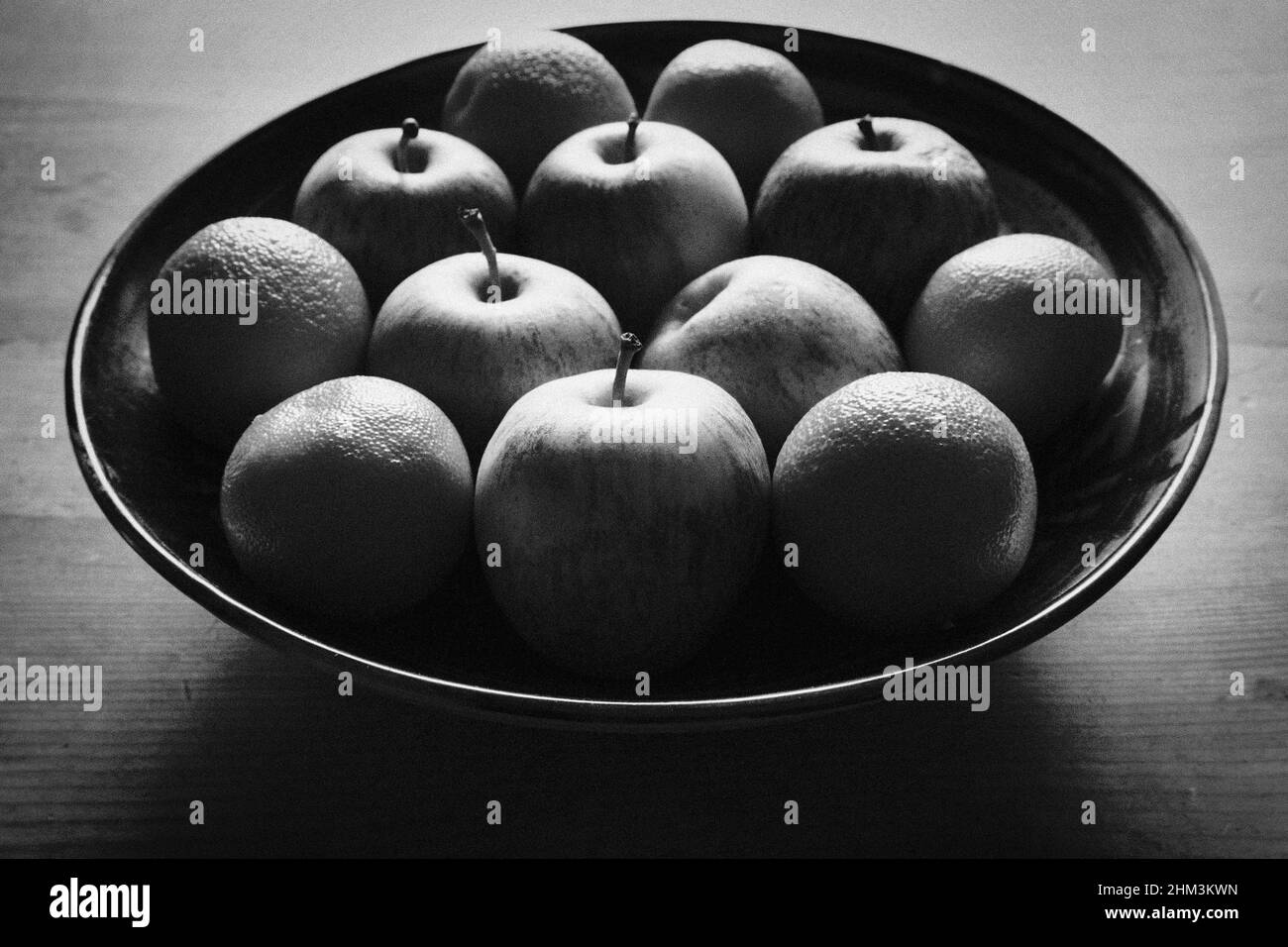 Mele e arance Foto Stock