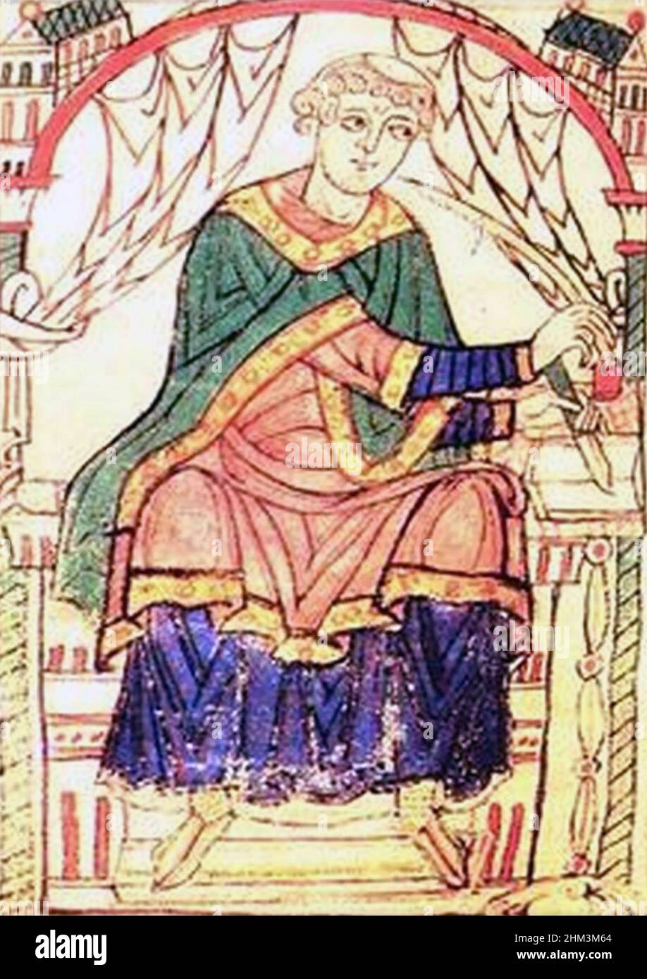 EADMER aka Edmer) (c 1060-c 1126) ecclesiastico, teologo e storico inglese in miniatura intorno al 1145. Foto Stock