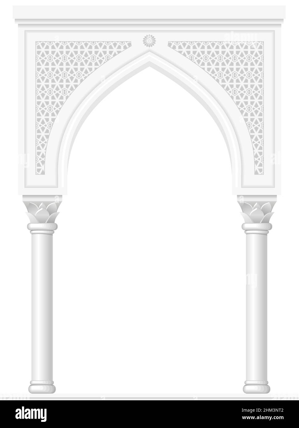 Arco architettonico in arabo o in altro stile orientale, ingresso, porta Illustrazione Vettoriale