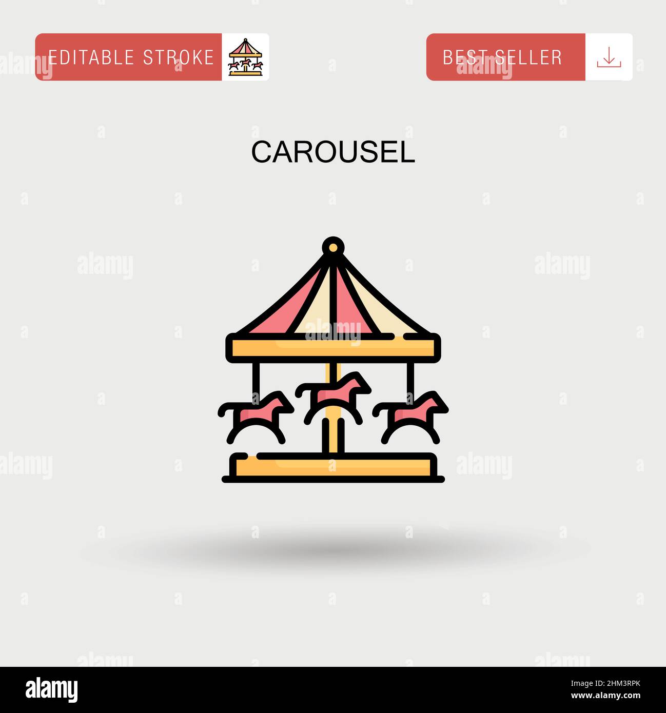 Icona vettore semplice carosello. Illustrazione Vettoriale