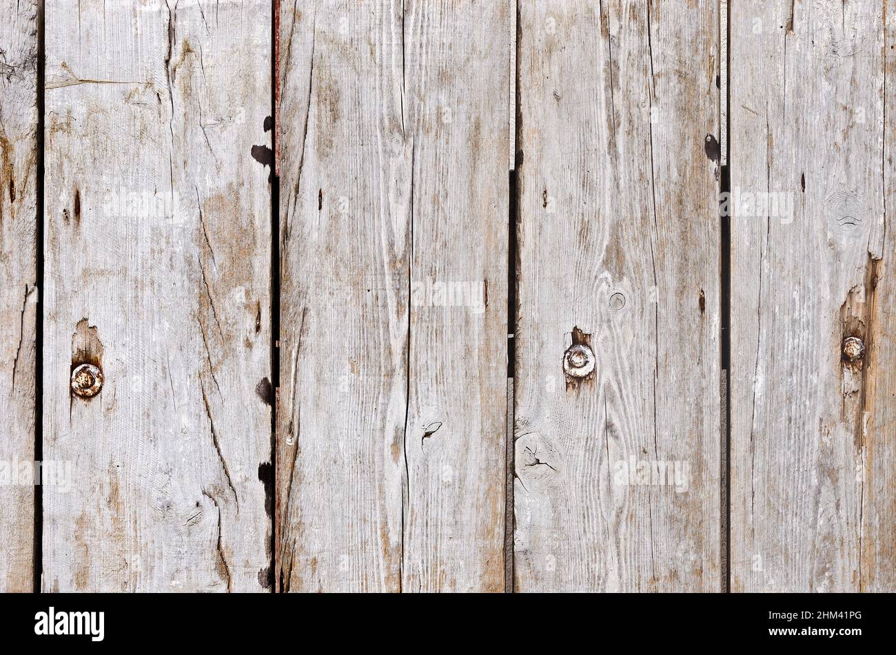 Vecchio muro rustico in legno intemperie con bella texture naturale - immagine vista dall'alto Foto Stock