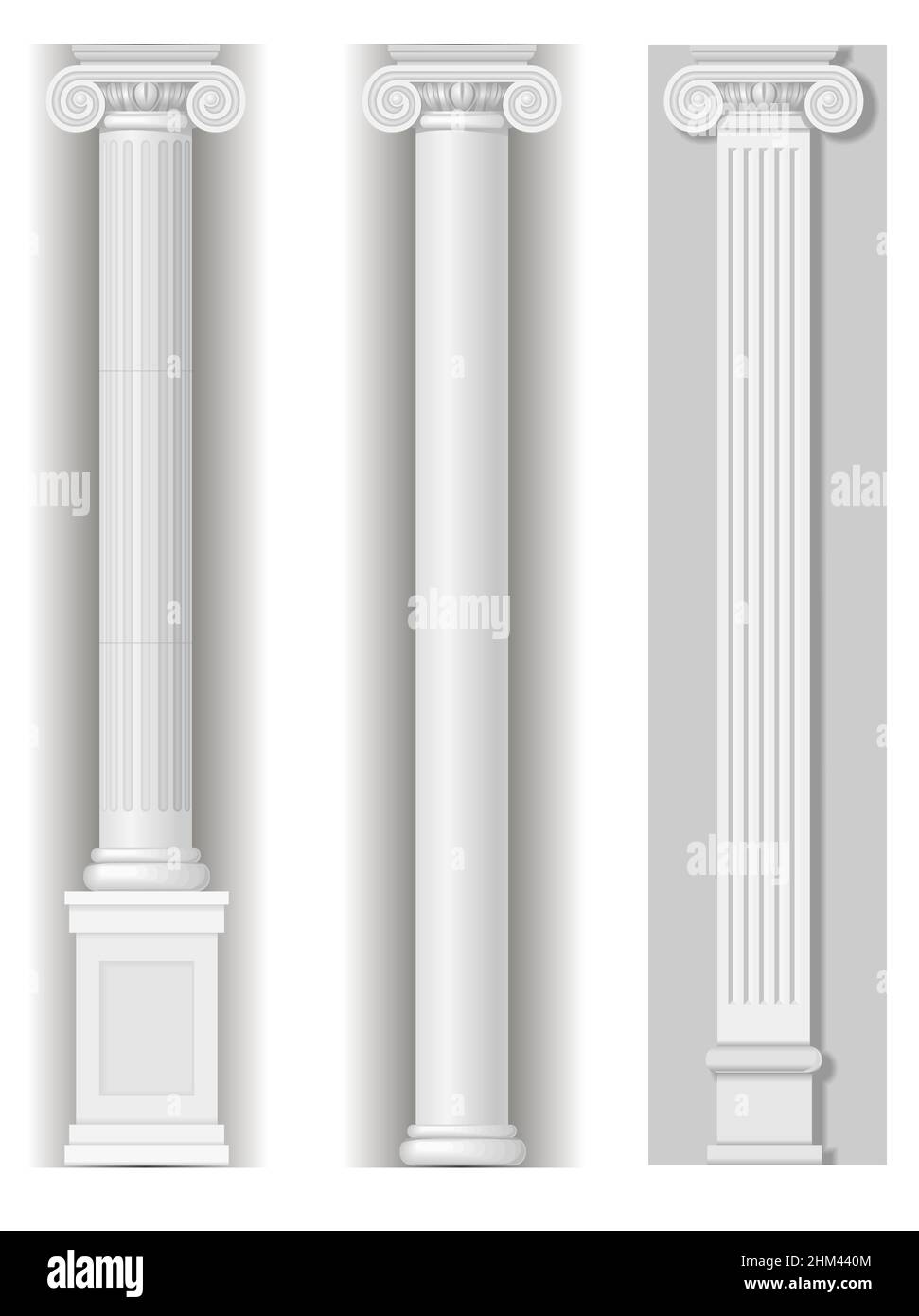 Colonne classiche bianche antiche in grafica vettoriale Illustrazione Vettoriale