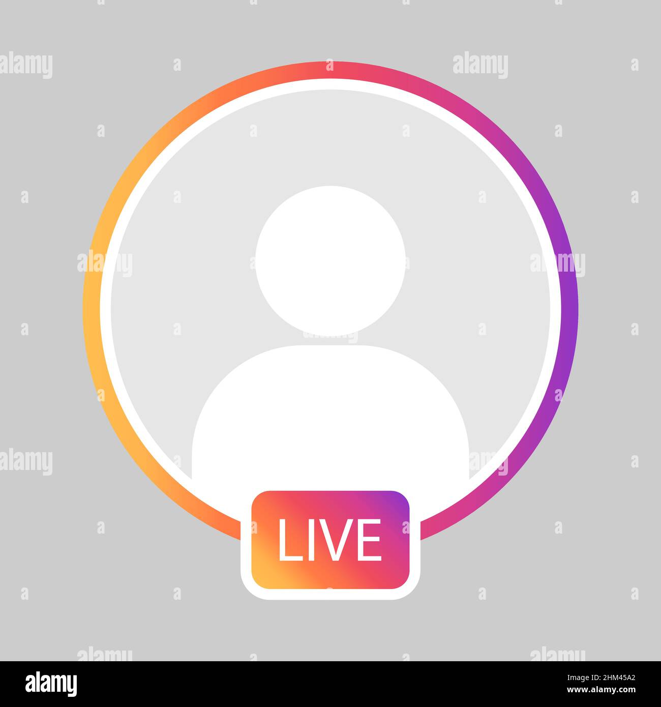 Cornice avatar icona dei social media Illustrazione Vettoriale