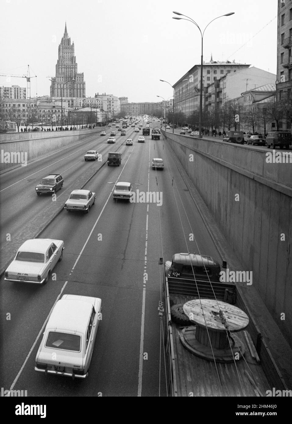 Sityscape, Mosca, Russia, URSS, aprile 1981 Foto Stock