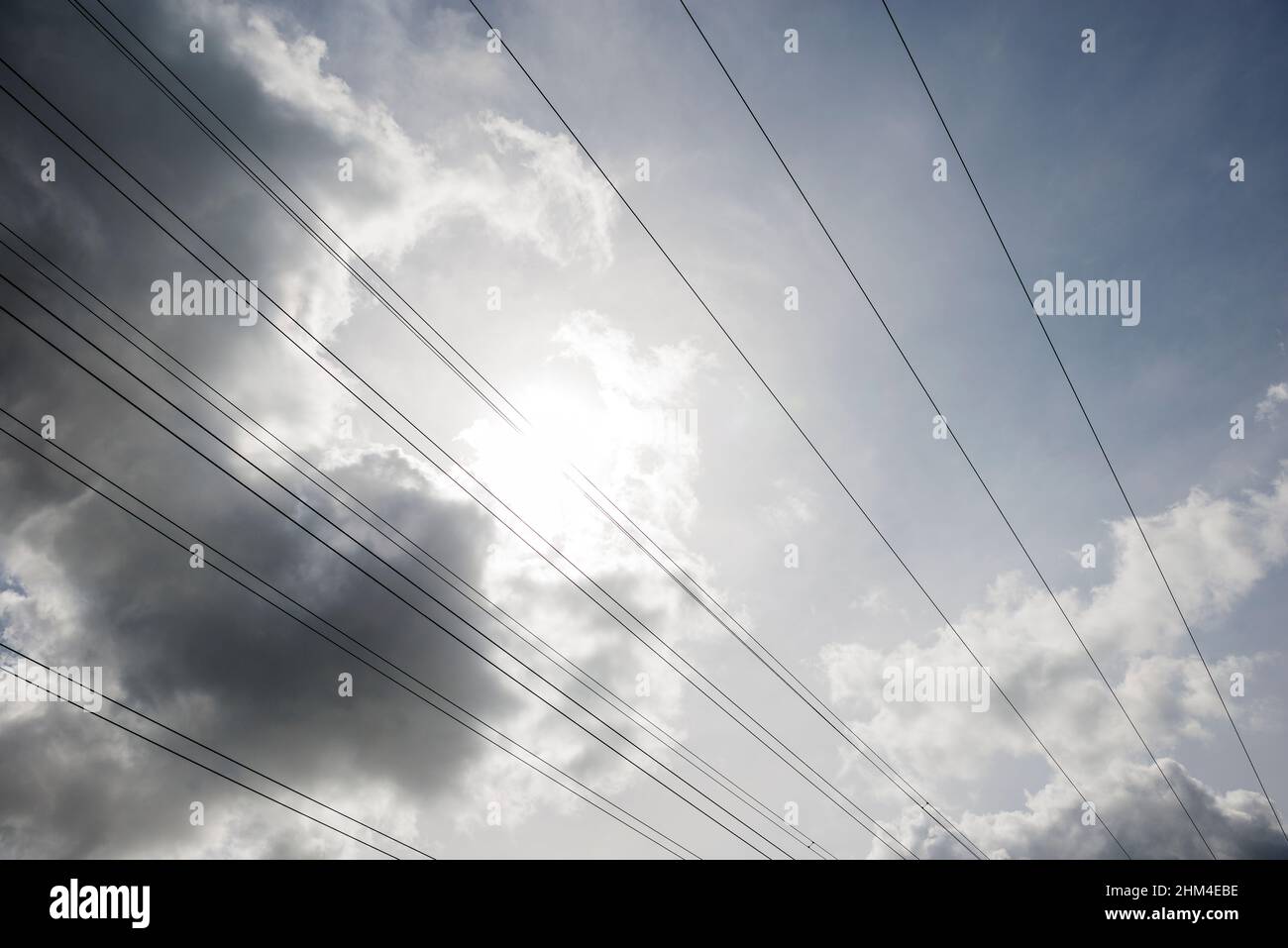 Linee elettriche ad alta tensione Foto Stock