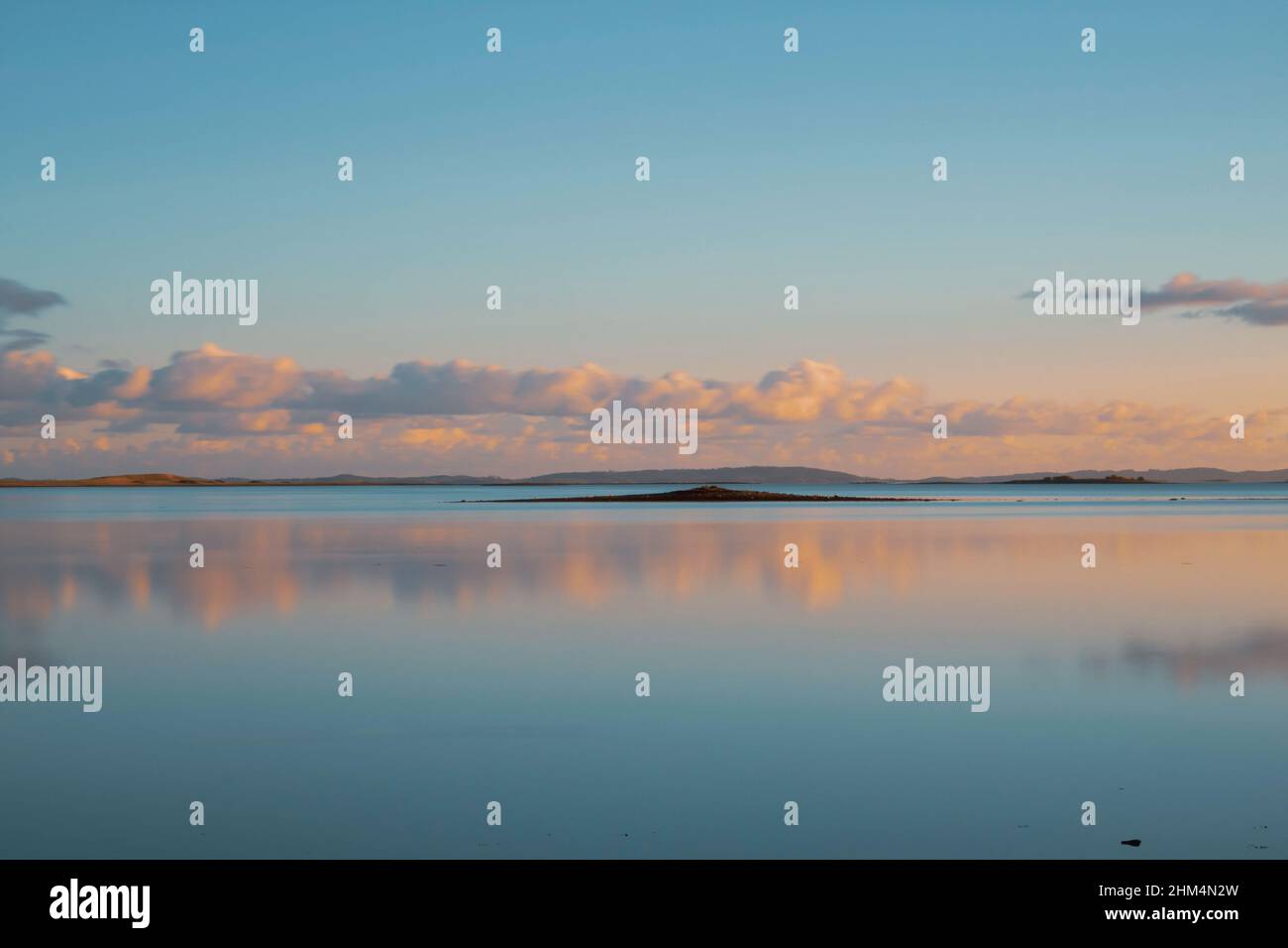 Splendido tramonto su Strangford Lough, Irlanda del Nord Foto Stock
