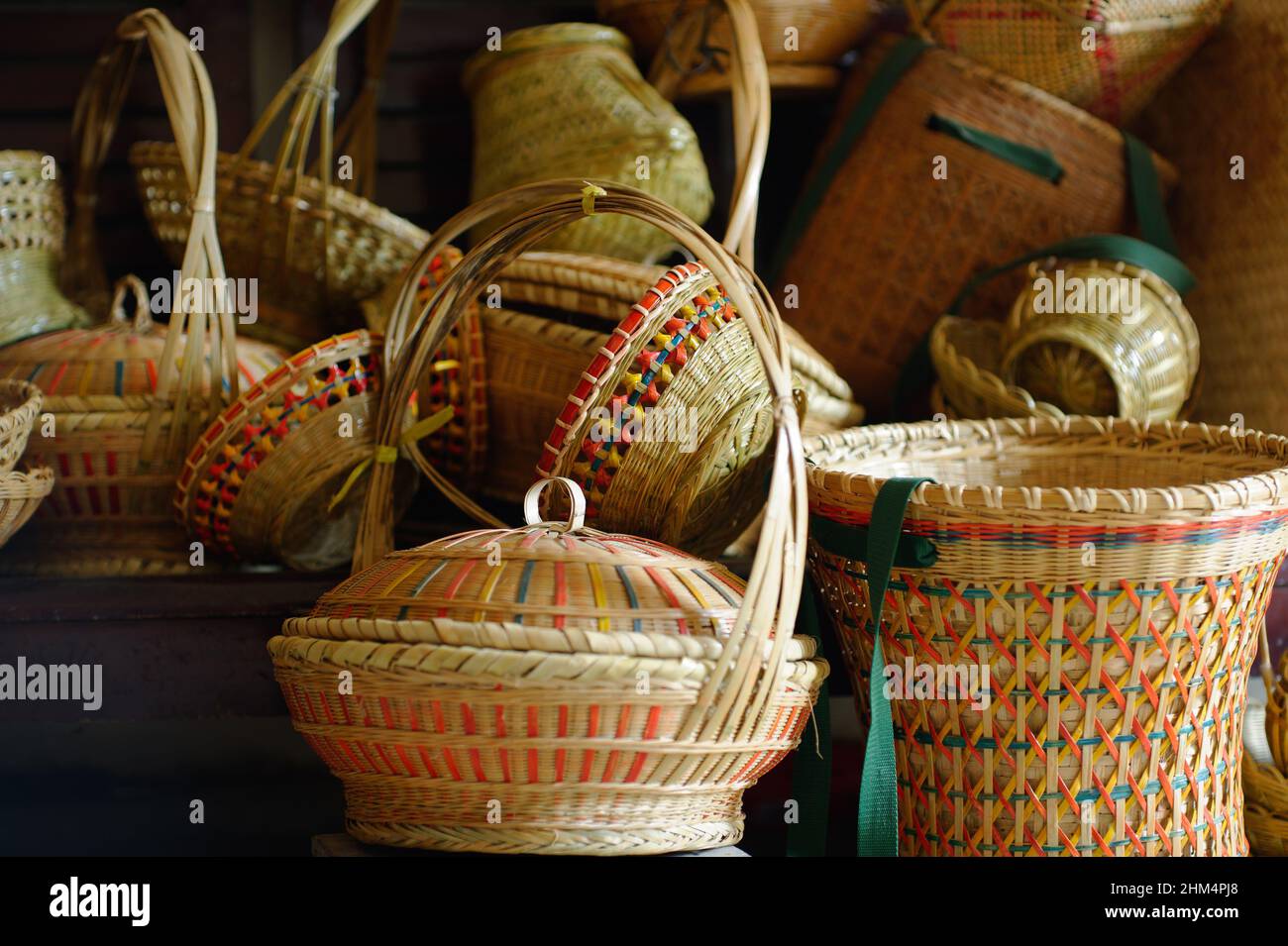 Tessitura di bambù Foto Stock