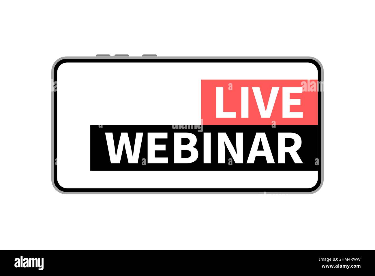 Webinar dal vivo. Icona videoconferenza Internet Illustrazione Vettoriale