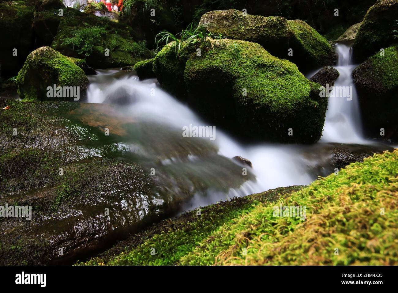L'acqua della cascata Foto Stock