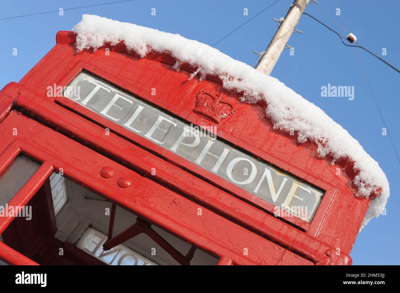 Una scatola telefonica rossa K6 Foto Stock