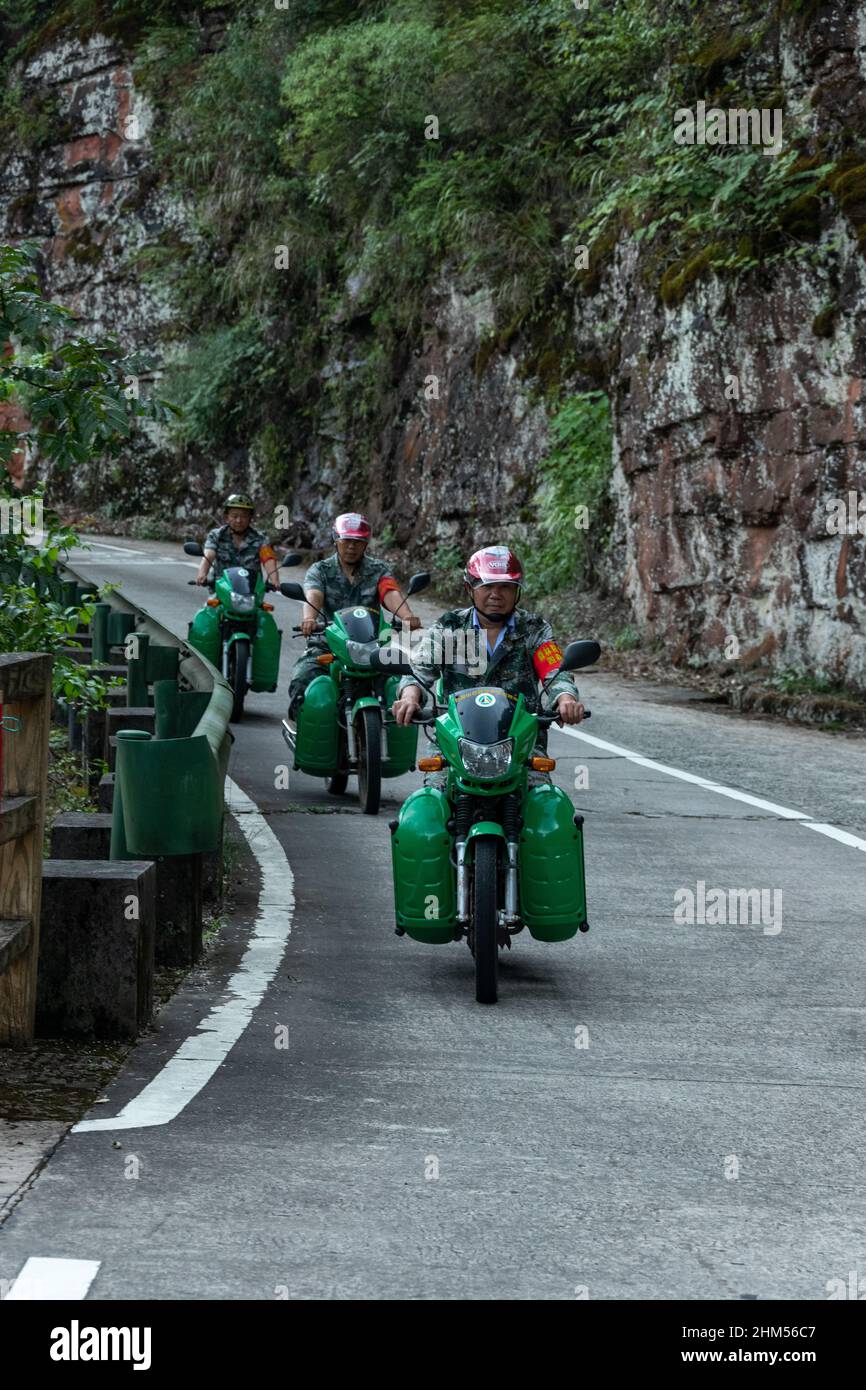 Chongqing montagna foresta pattugliamento del fuoco Foto Stock