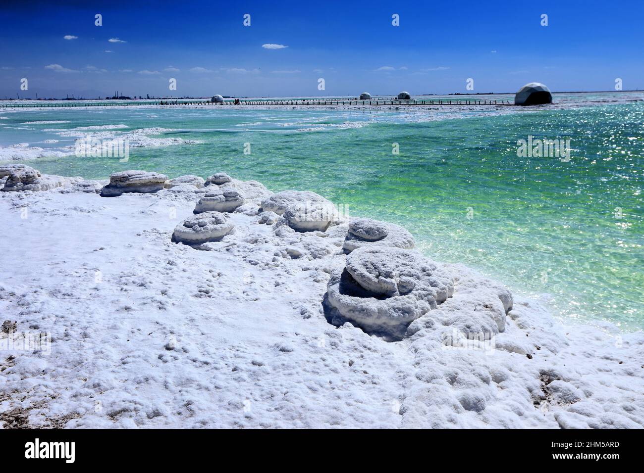 Lago salato di Chaerhan Foto Stock