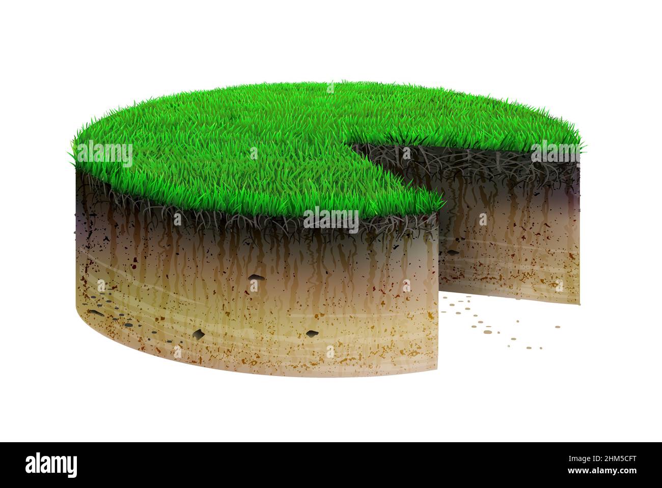 Torta di concetto da terra trama di campo Illustrazione Vettoriale