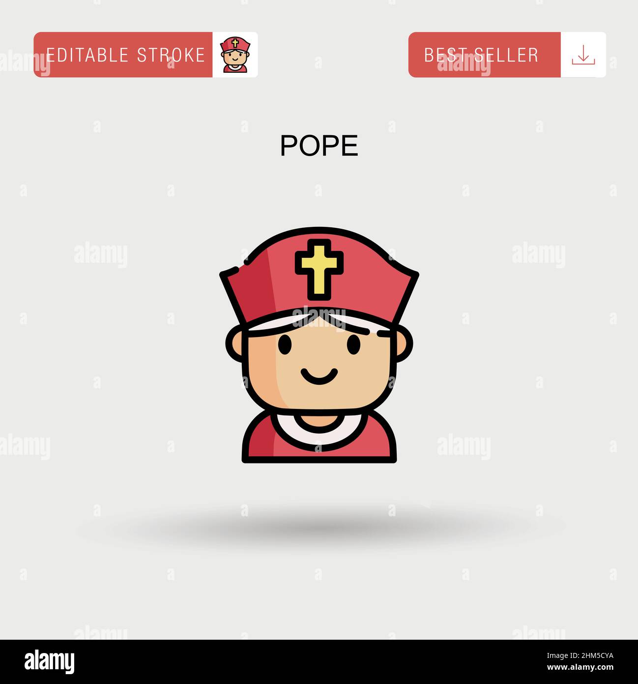 Papa semplice icona vettoriale. Illustrazione Vettoriale