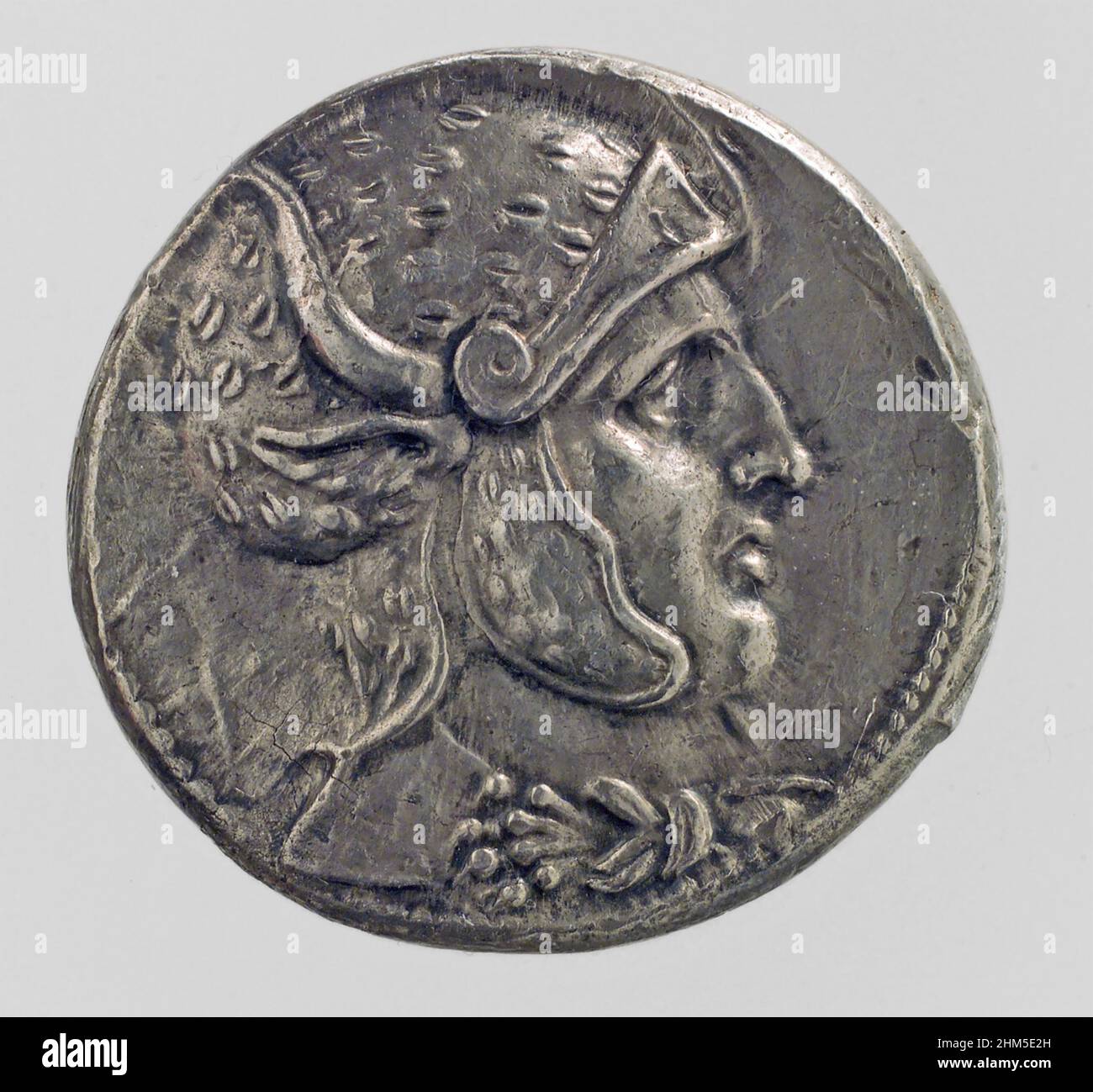 SELEUCUS i NICATOR (c 358 AC-281 AC) il generale greco macedone su una moneta nella collezione del Museo Metropolitan Art di New York Foto Stock