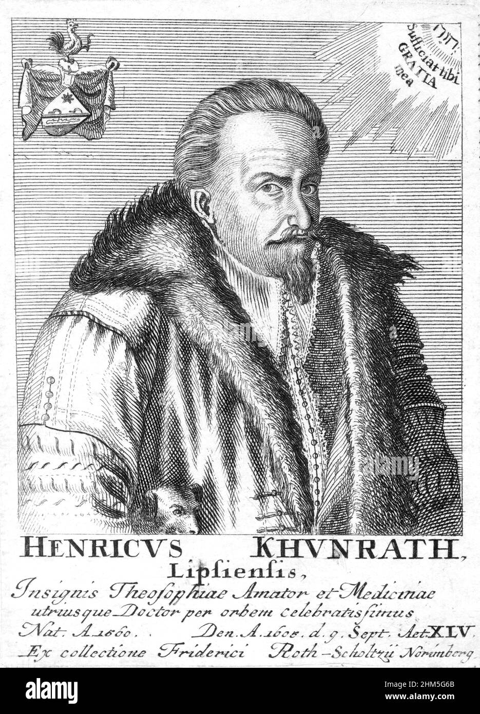 Heinrich Khunrath (c1560-1605) chimico e alchimista tedesco nato a Lipsia. Foto Stock