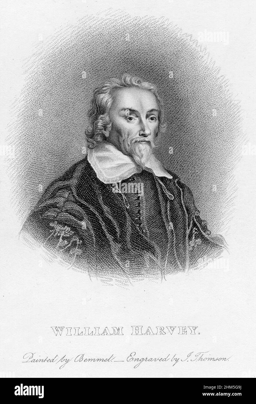 William Harvey (1578-1657) medico inglese Foto Stock