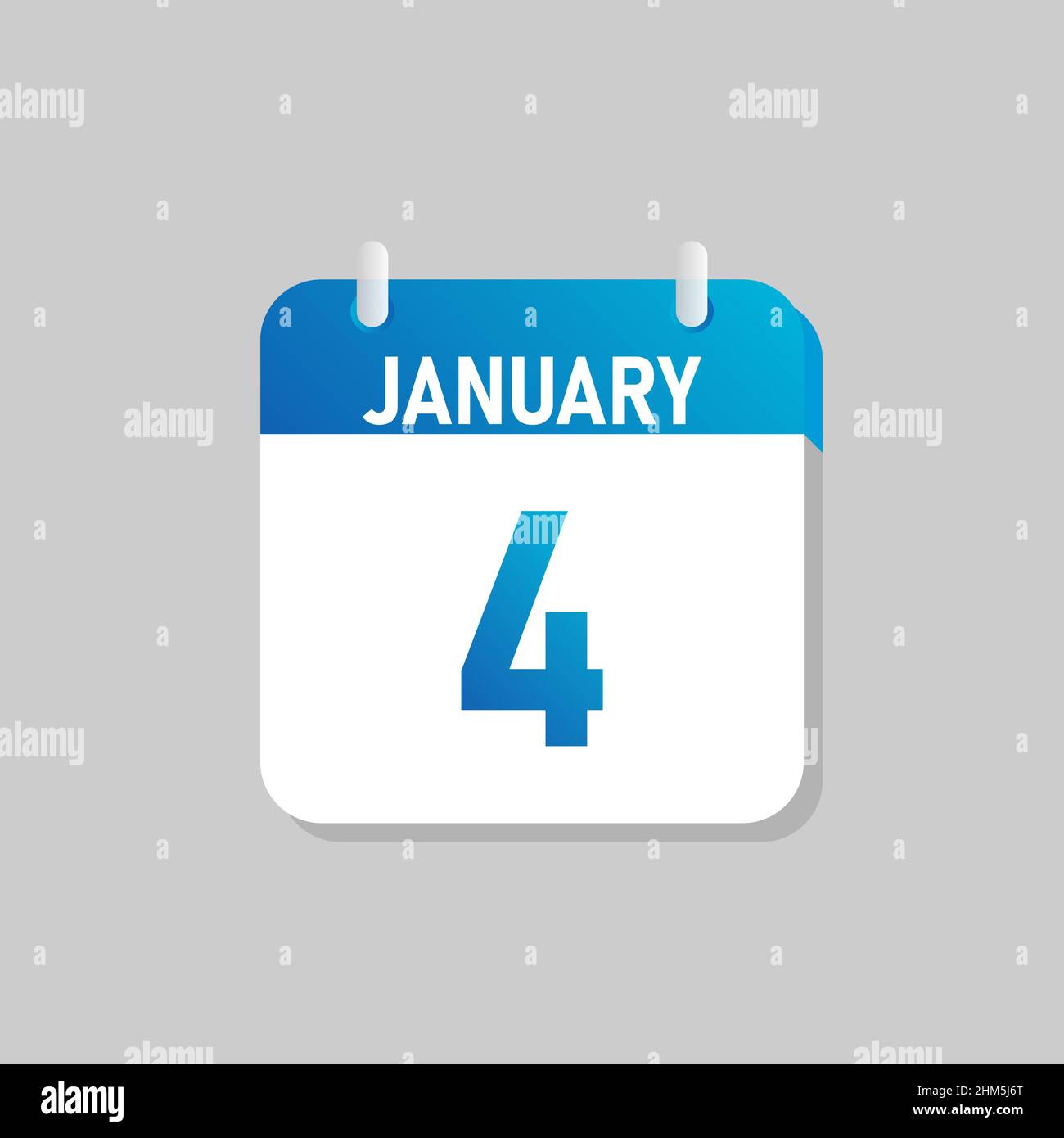 Calendario giornaliero bianco icona Gennaio in stile Flat Design. Semplice modifica dell'illustrazione vettoriale isolata. Illustrazione Vettoriale