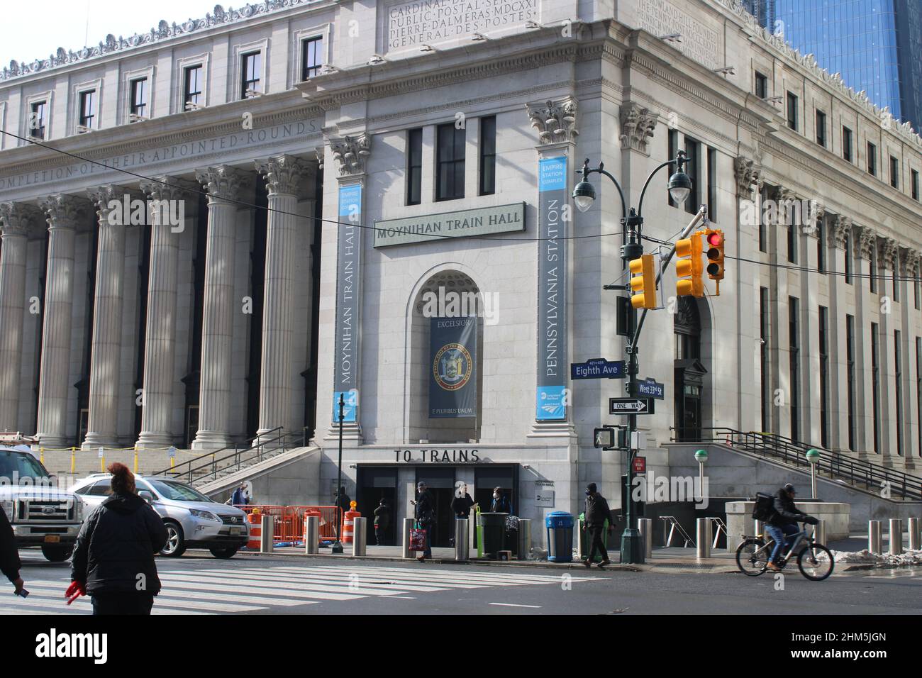 Pennsylvania Station in Moynihan Train Hall, New York, NY Foto Stock