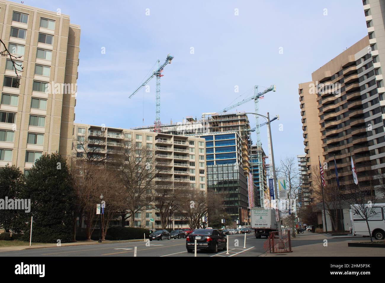 Nuova costruzione di edifici Amazon in Arlington, VA, USA Foto Stock