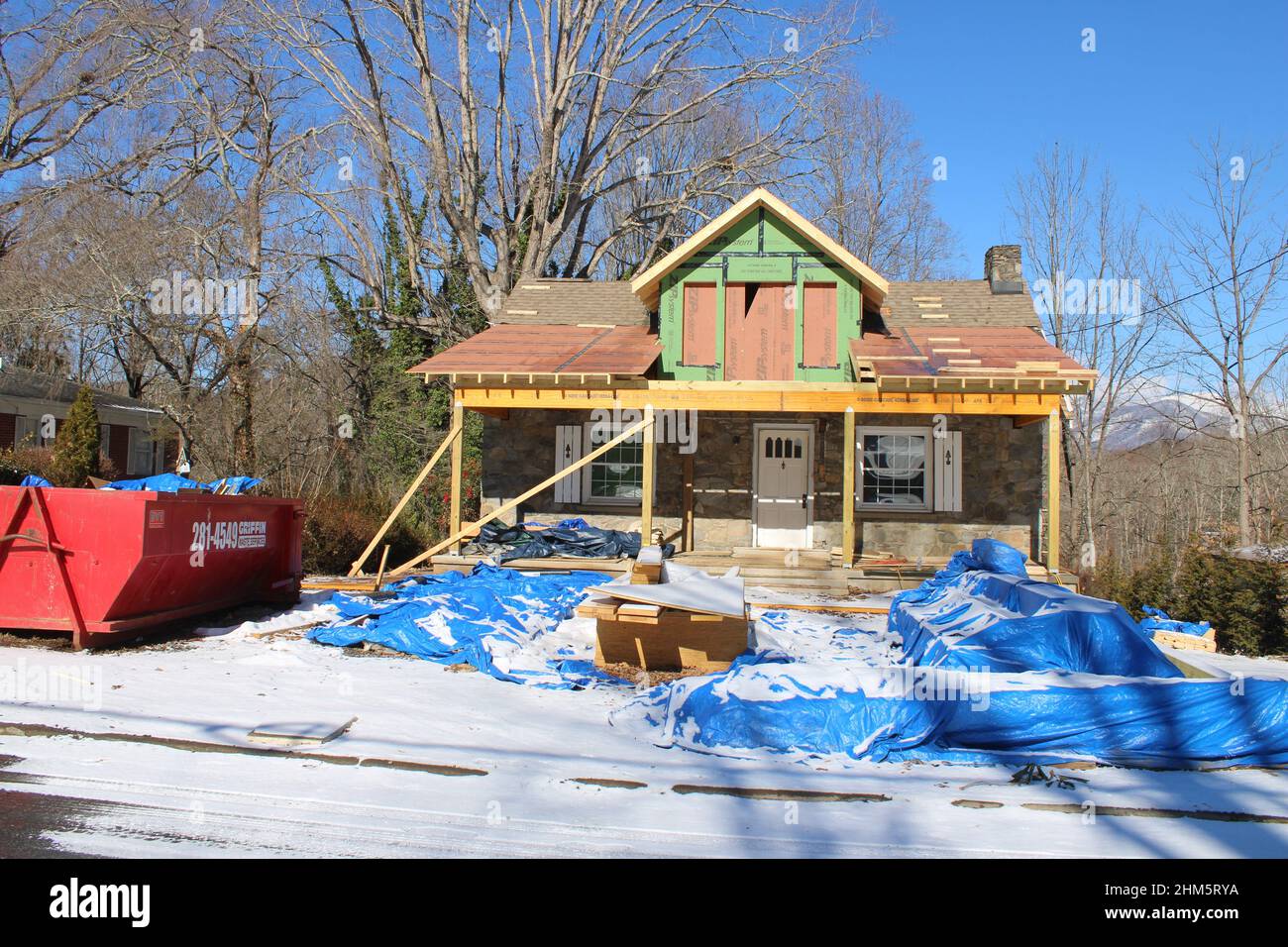 Casa di campagna in ristrutturazione Foto Stock