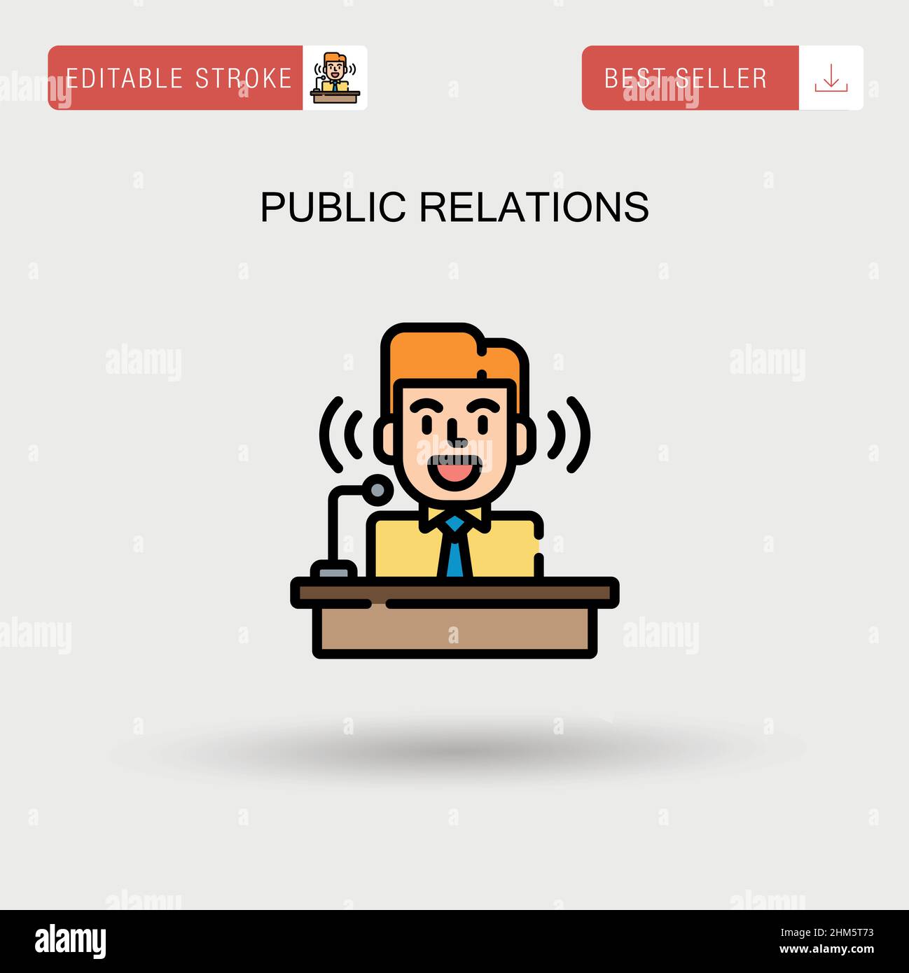 Icona vettore semplice per le pubbliche relazioni. Illustrazione Vettoriale