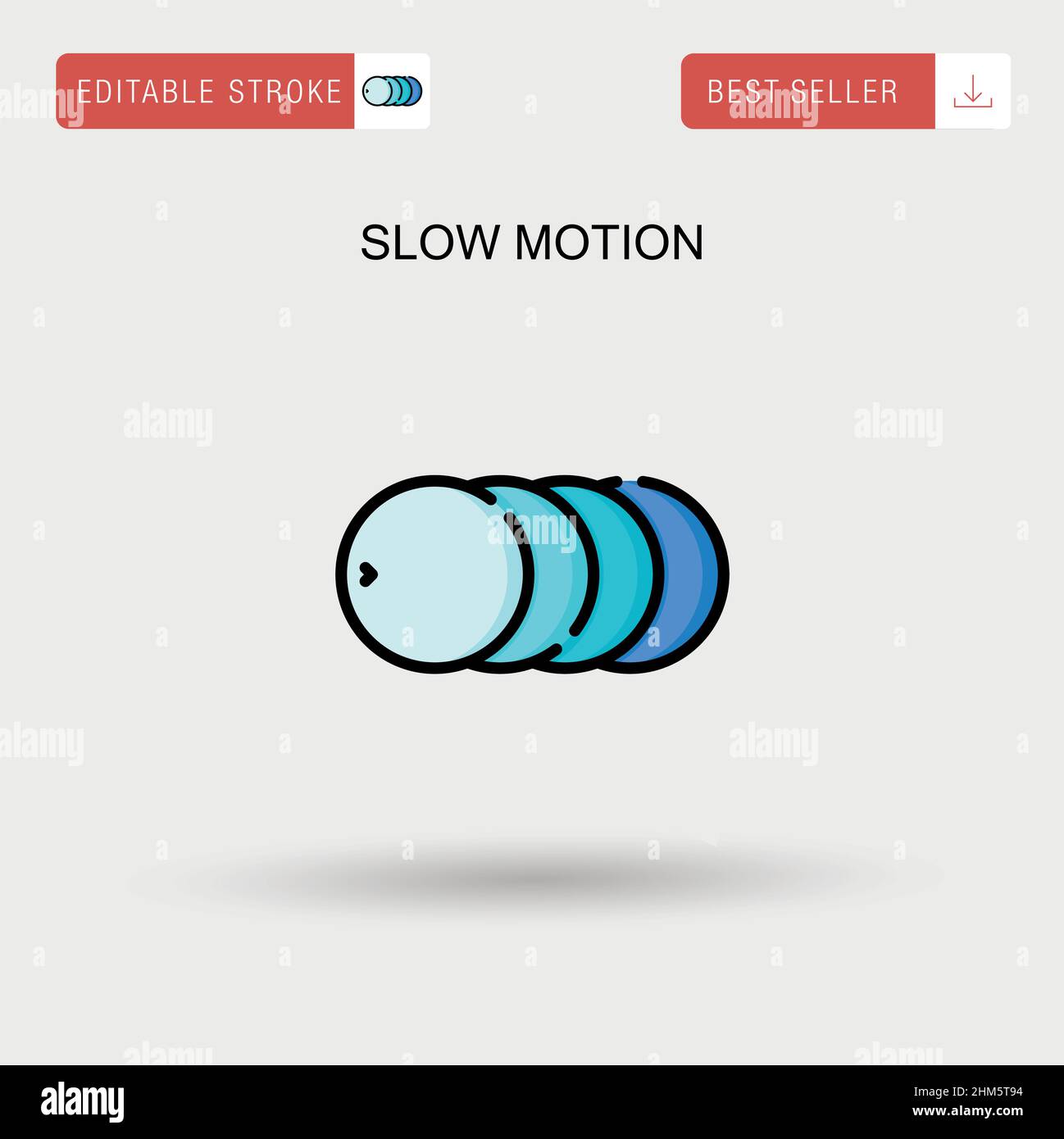 Icona vettore semplice slow motion. Illustrazione Vettoriale
