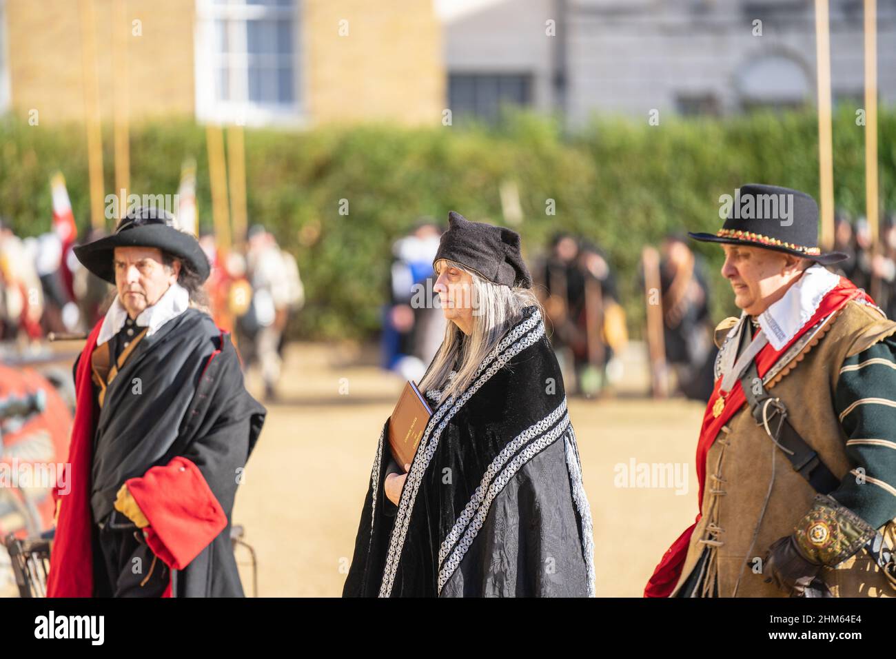 L'Esercito dei Re, parte della Società della Guerra civile Inglese. 50th anniversario della parata dell'Esercito dei Re. Londra, 30 gennaio 2022 Foto Stock