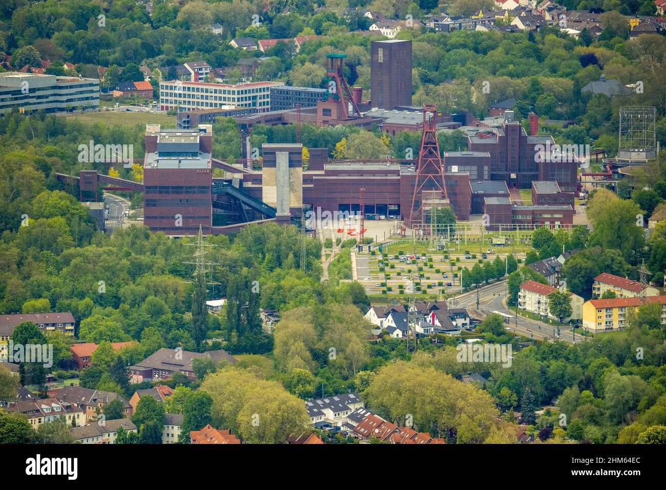 Vista aerea, patrimonio dell'umanità dell'UNESCO Zollverein, Essen-Stoppenberg, Essen, zona della Ruhr, Renania settentrionale-Vestfalia, Germania, DE, Torre Eiffel della Ruhr, EUR Foto Stock