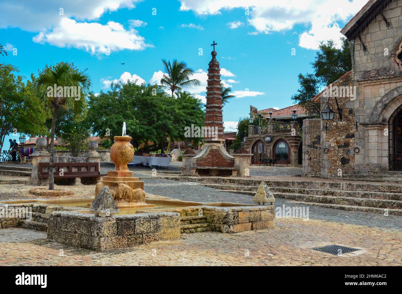 Chiesa di San Stanislao nel villaggio di Altos de Chavón . Casa de campo Resort and Villas, la Romana, Repubblica Dominicana. Gennaio 12, 2022. Foto Stock