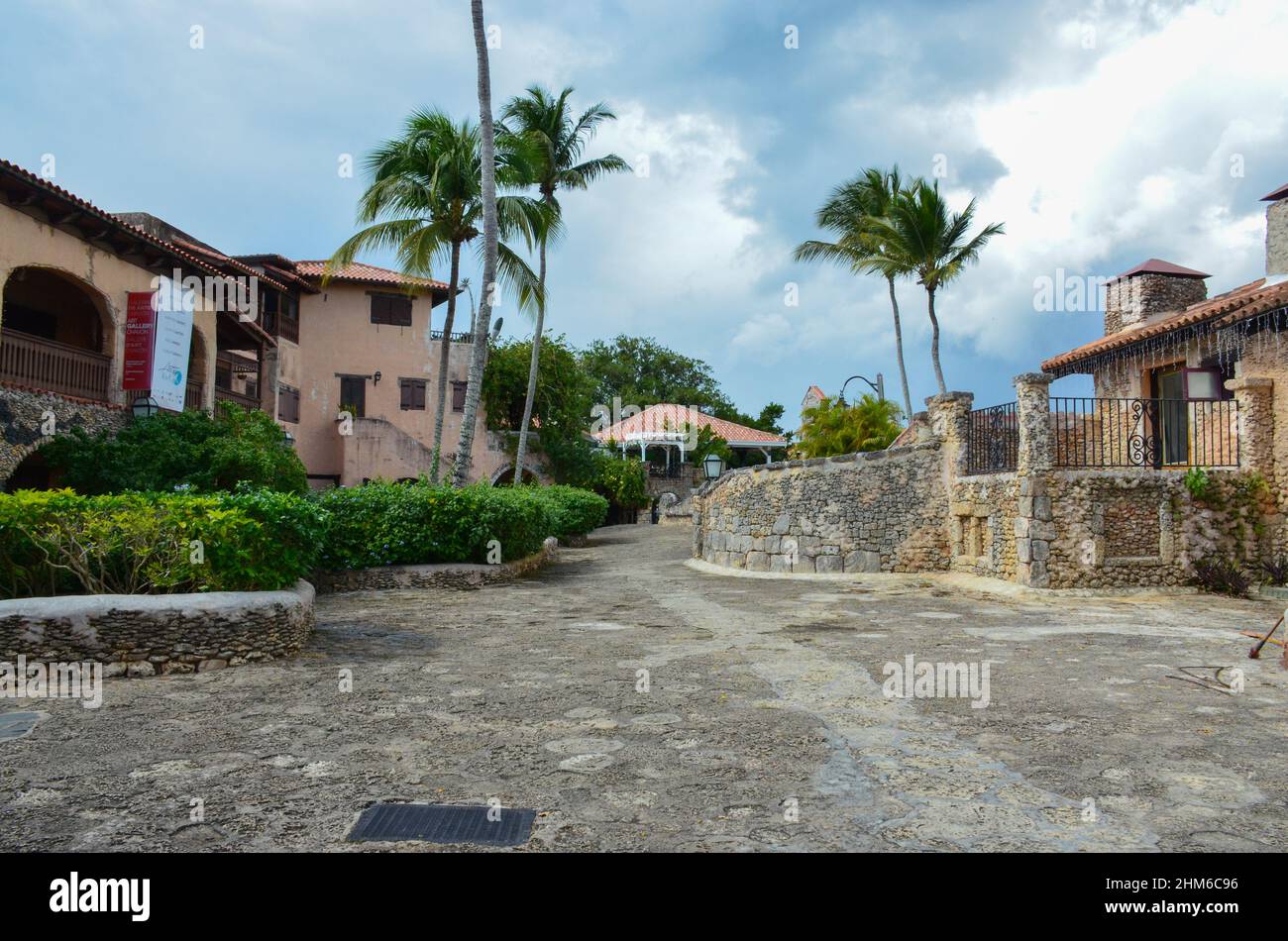 Casa de campo Resort and Villas, la Romana, Repubblica Dominicana. Gennaio 12, 2022. Altos de Chavón villaggio shopping e museo. Foto Stock