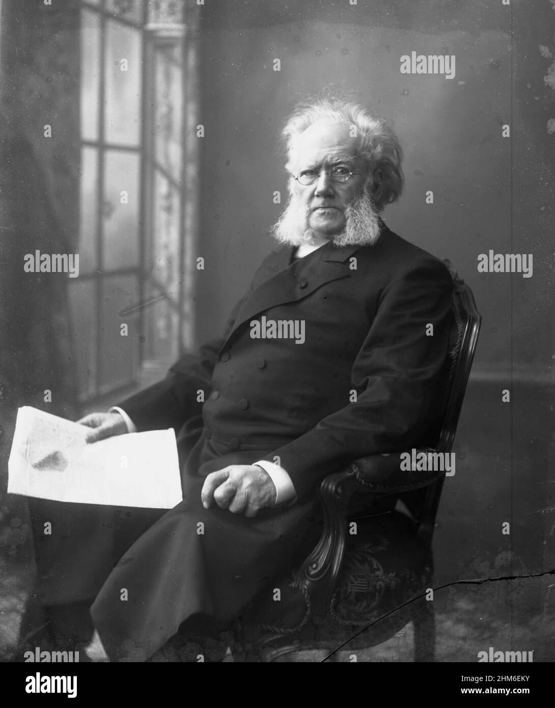 Un ritratto del drammaturgo svedese Henrik Ibsen Foto Stock