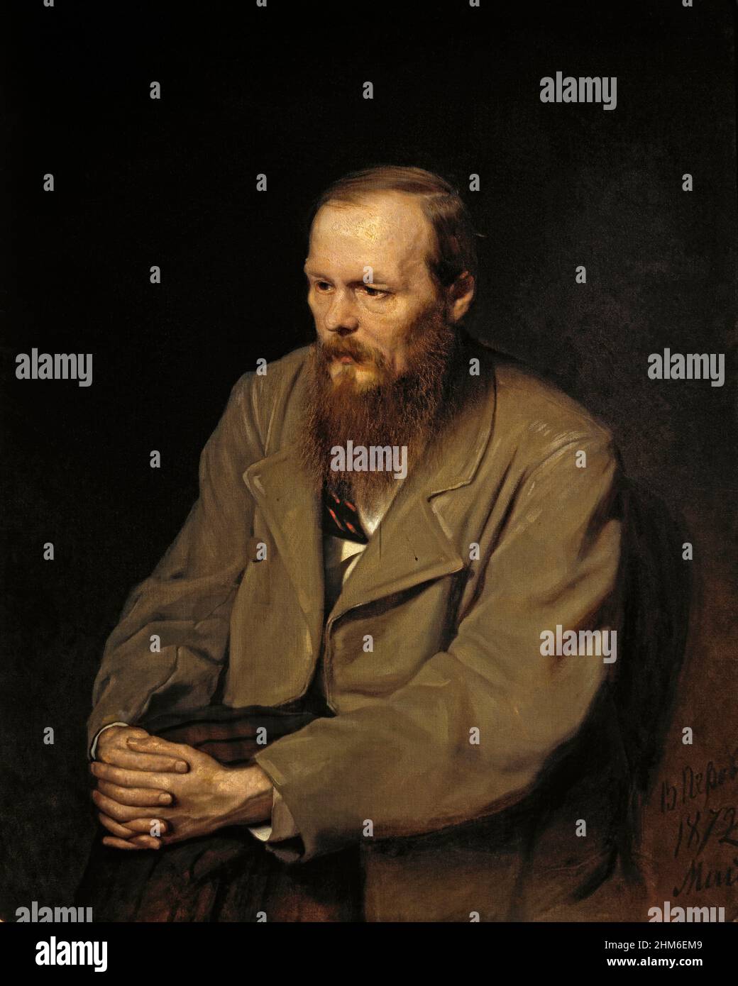 Lo scrittore russo Fyodr Dostoyevsky nel 1872, di 49 anni Foto Stock