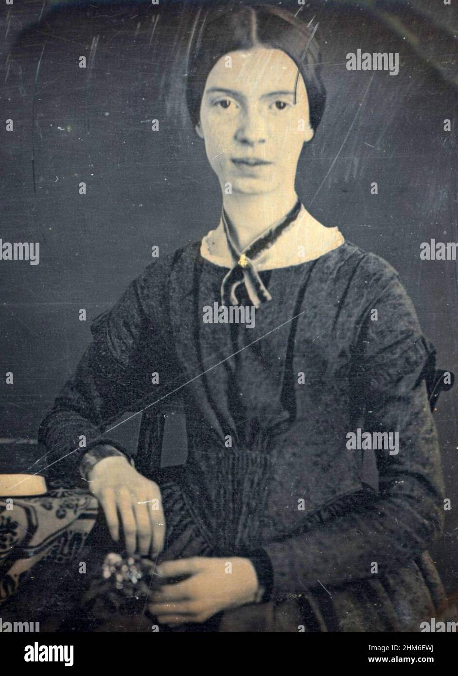 Lo scrittore americano Emily Dickinson ha 16 anni. Questo è l'unico ritratto autenticato di Dickinson dopo la prima infanzia Foto Stock