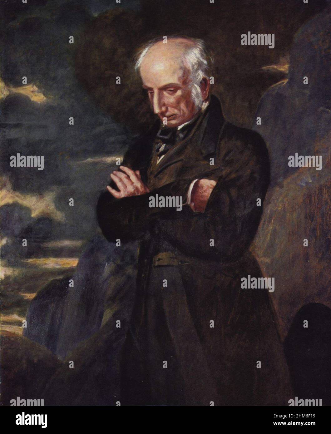 Ritratto del poeta inglese William Wordsworth, dipinto da Robert Haydon Foto Stock