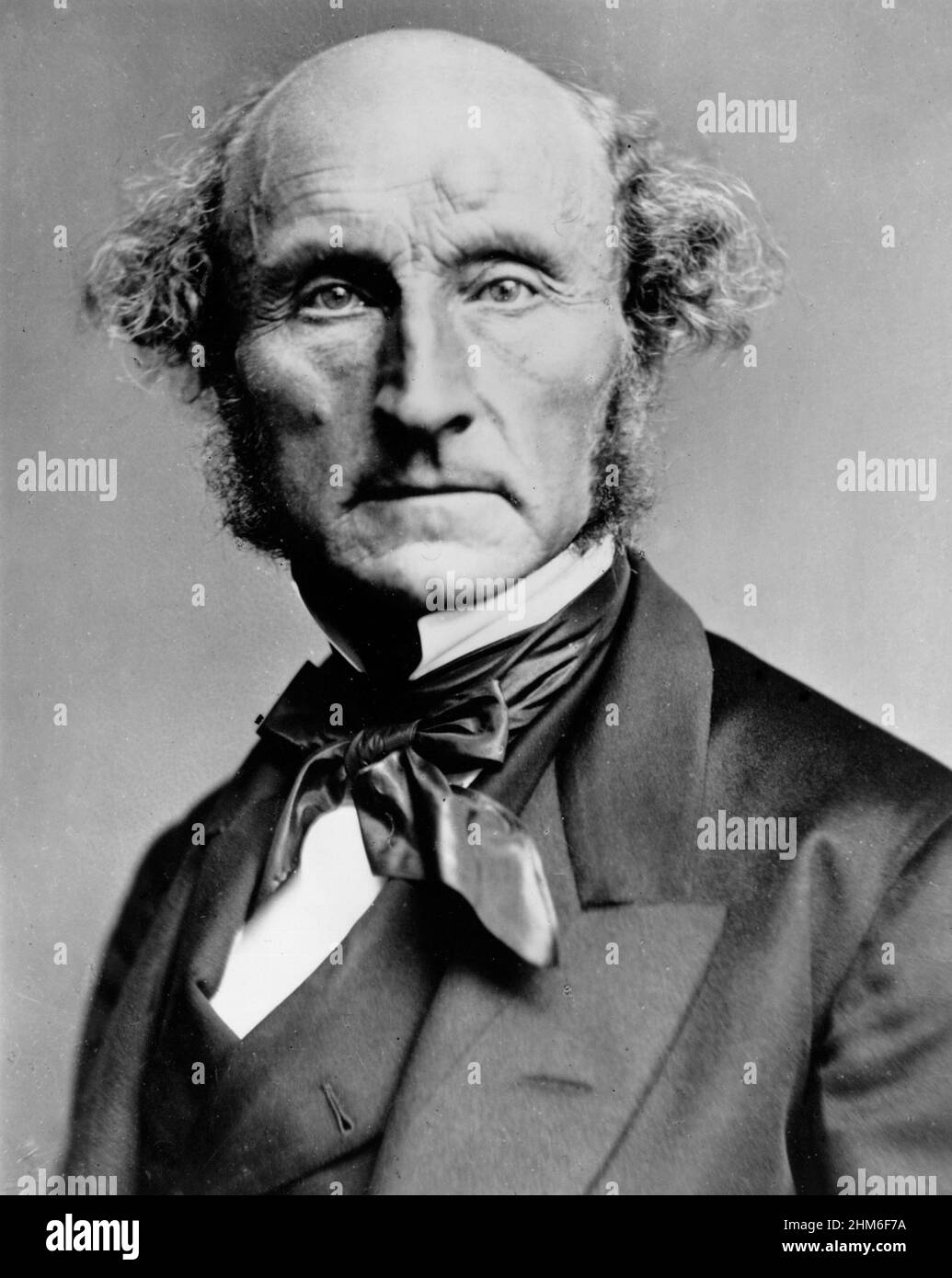 Ritratto del filosofo liberale inglese e scrittore John Stuart Mill Foto Stock