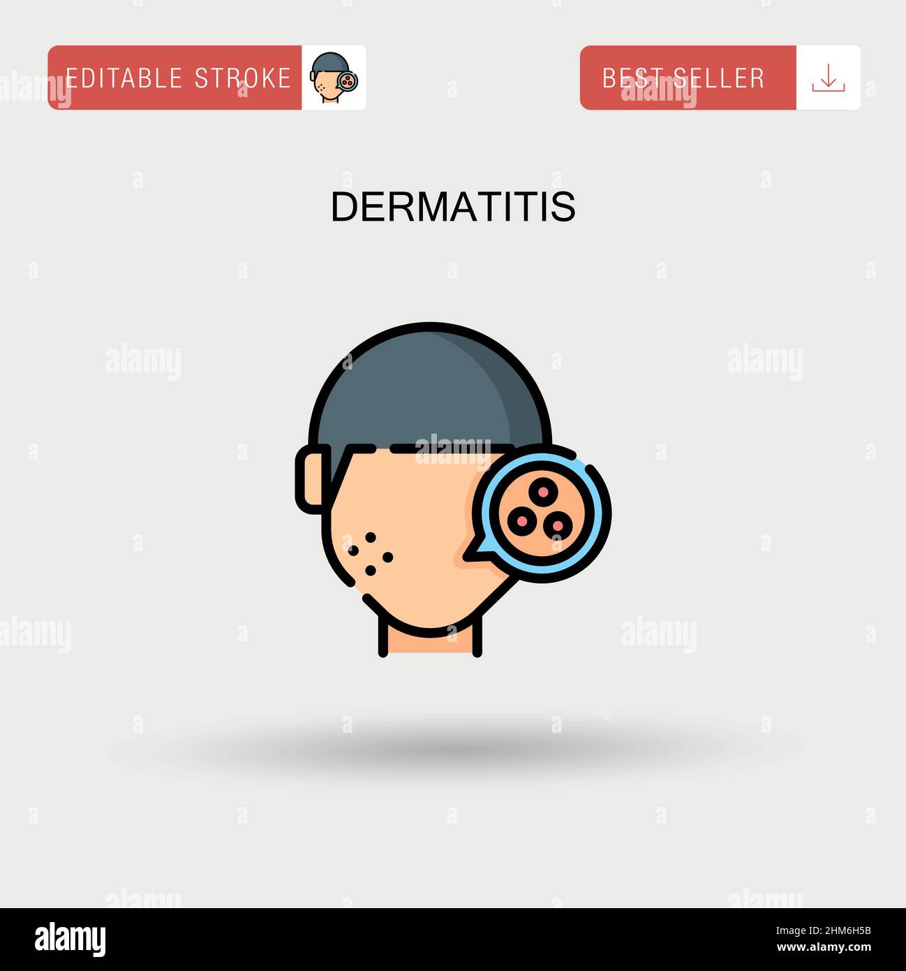 Dermatitis eczema face rash Immagini Vettoriali Stock - Alamy