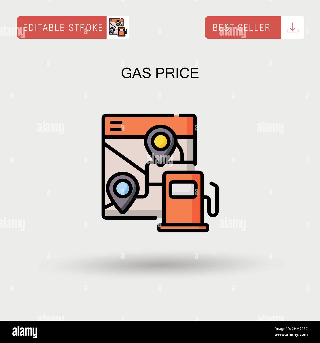 Prezzo del gas icona vettore semplice. Illustrazione Vettoriale