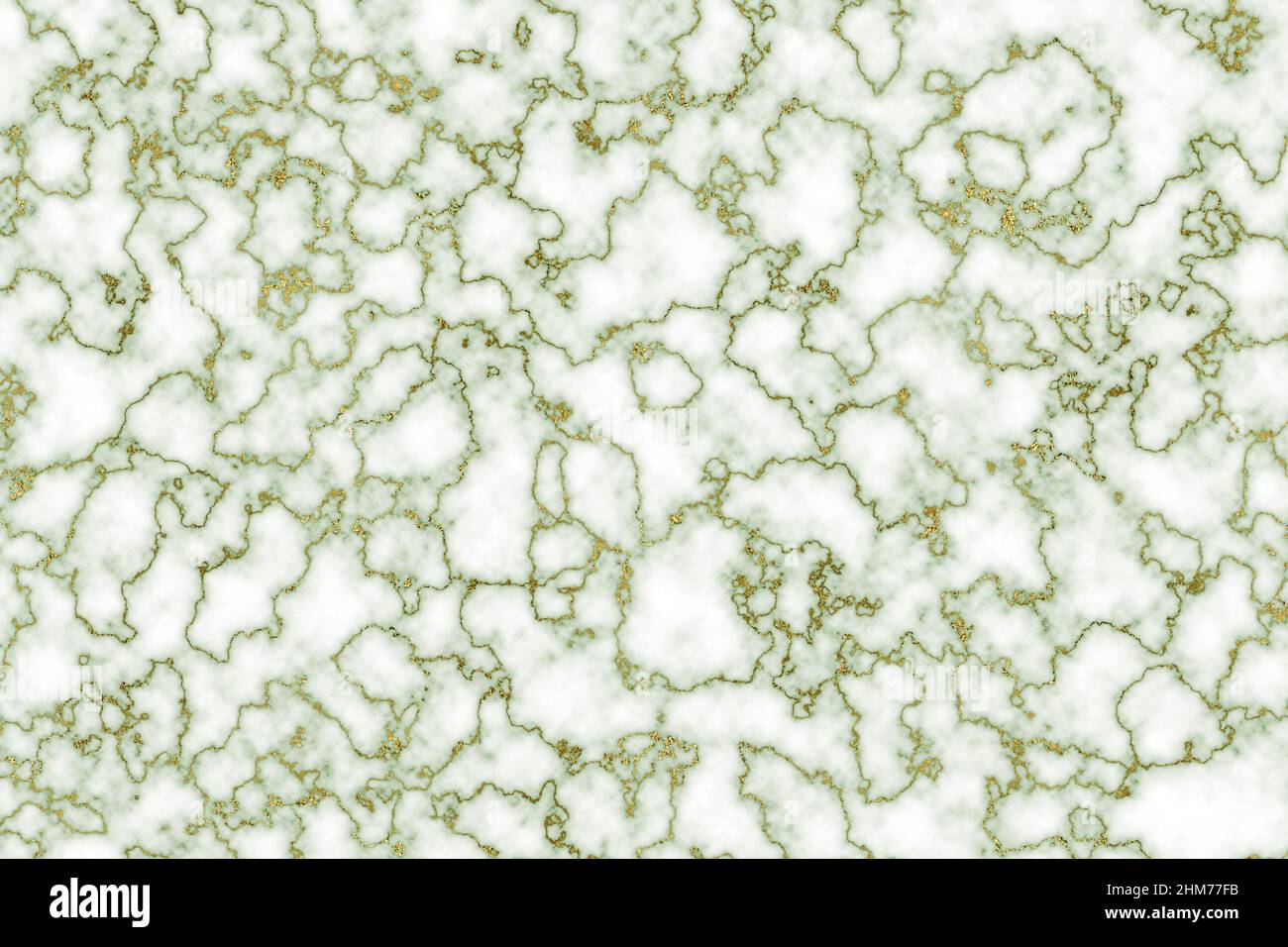 Pietra d'imitazione in marmo astratto ad alta risoluzione in verde chiaro con vene dorate lucenti Foto Stock