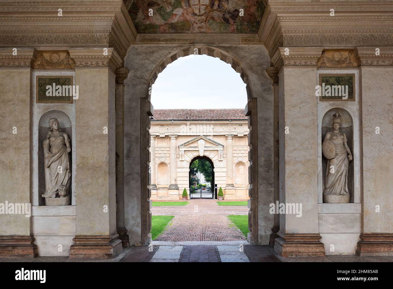 Mantova, Italia: Architettura classica italiana a Palazzo te. Foto Stock