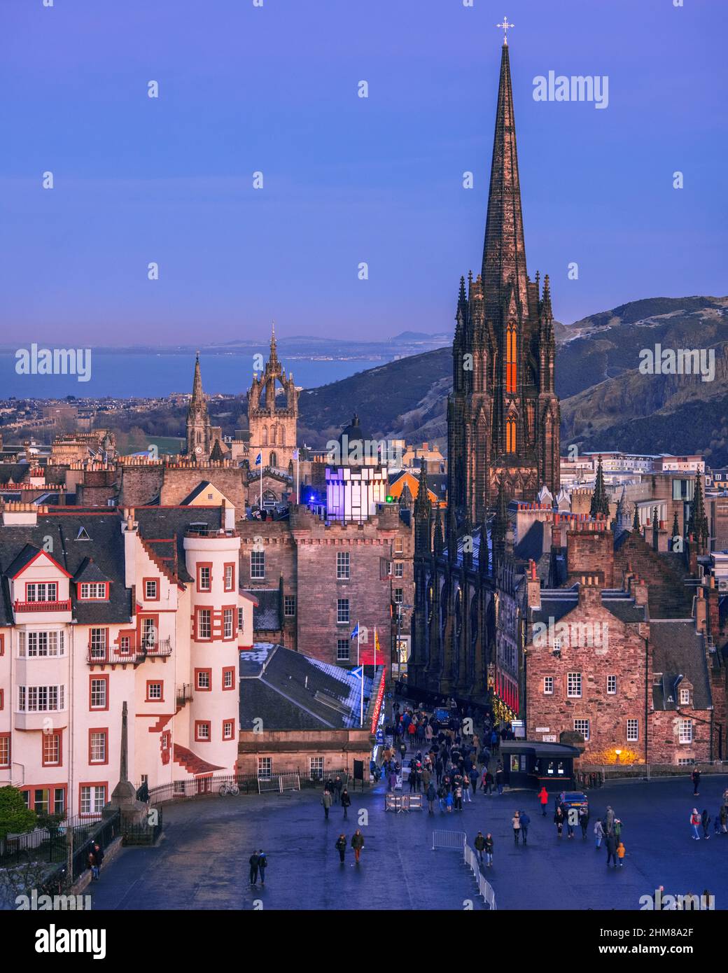 Scene da Edimburgo durante i mesi invernali. Foto Stock