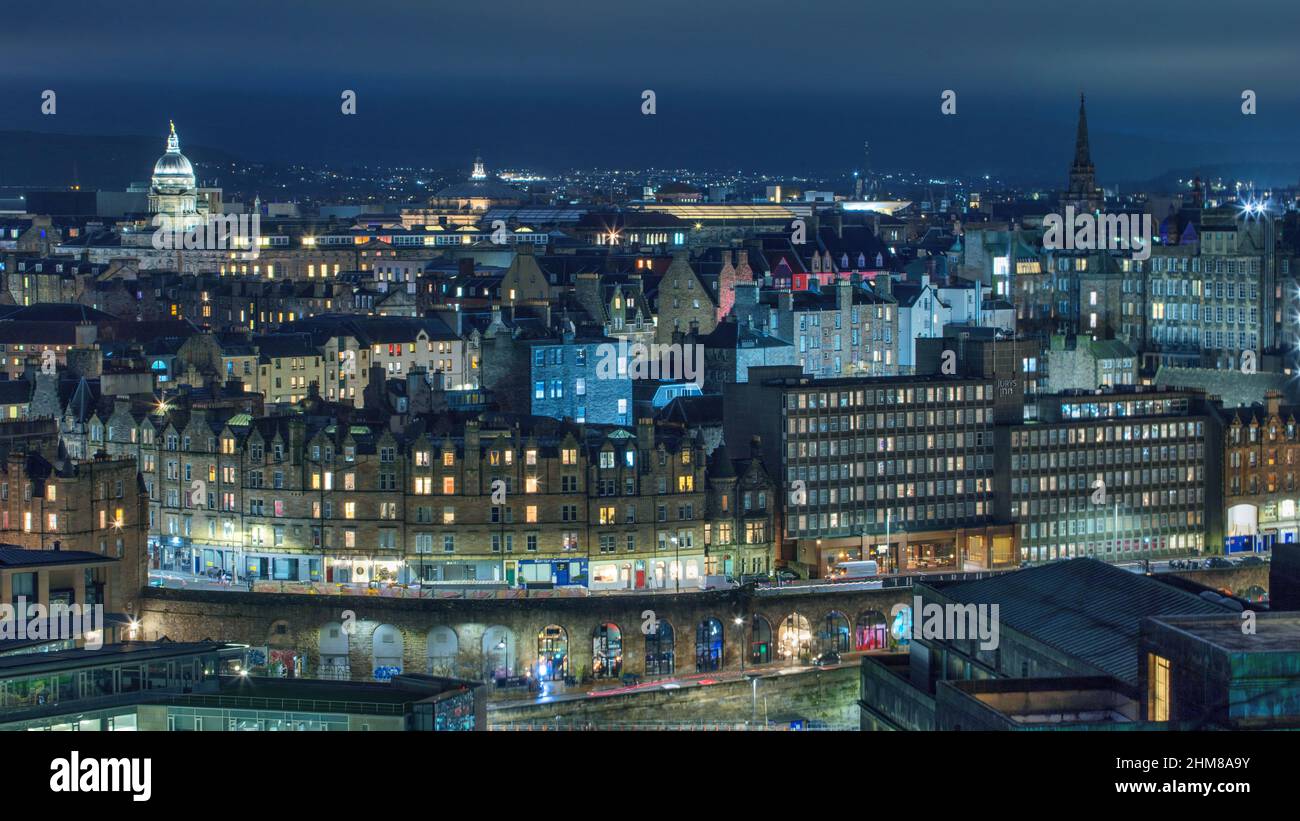 Scene da Edimburgo durante i mesi invernali. Foto Stock