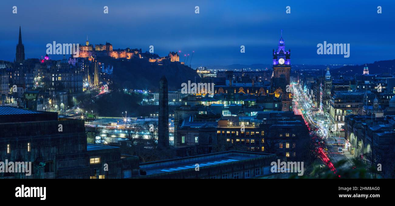 Scene da Edimburgo durante i mesi invernali. Foto Stock