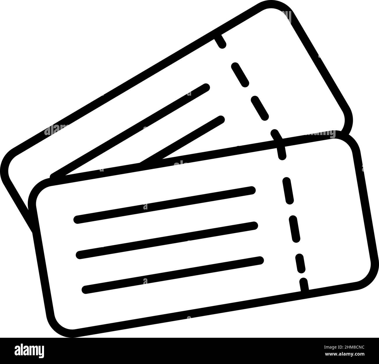 Icona ticket su sfondo bianco, illustrazione vettoriale Illustrazione Vettoriale