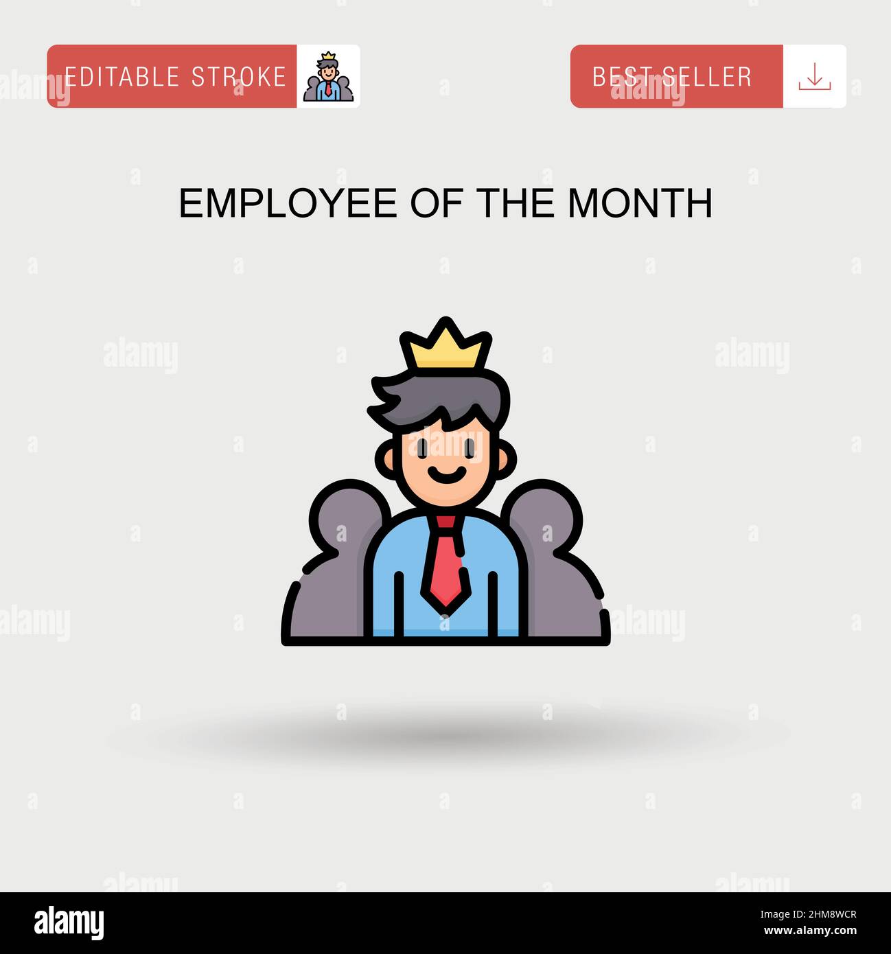 Badge Dipendente Del Mese Golden Label - Immagini vettoriali stock e