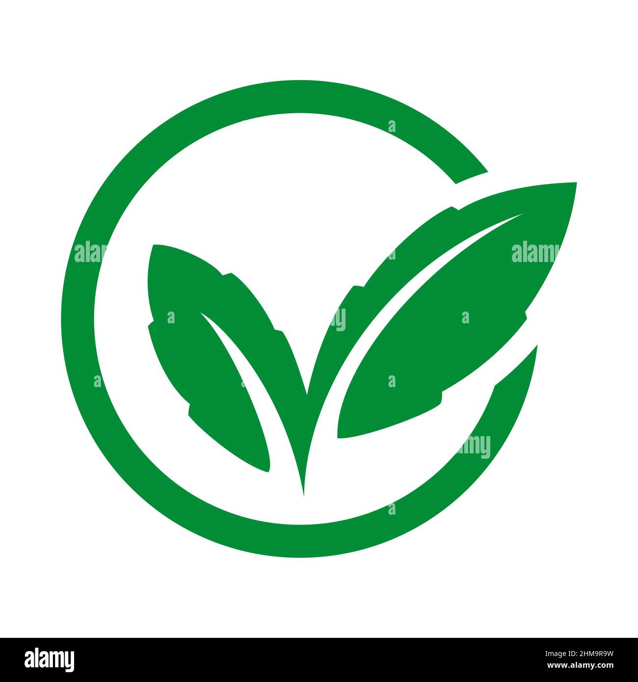 ECO icona segno di spunta Illustrazione Vettoriale