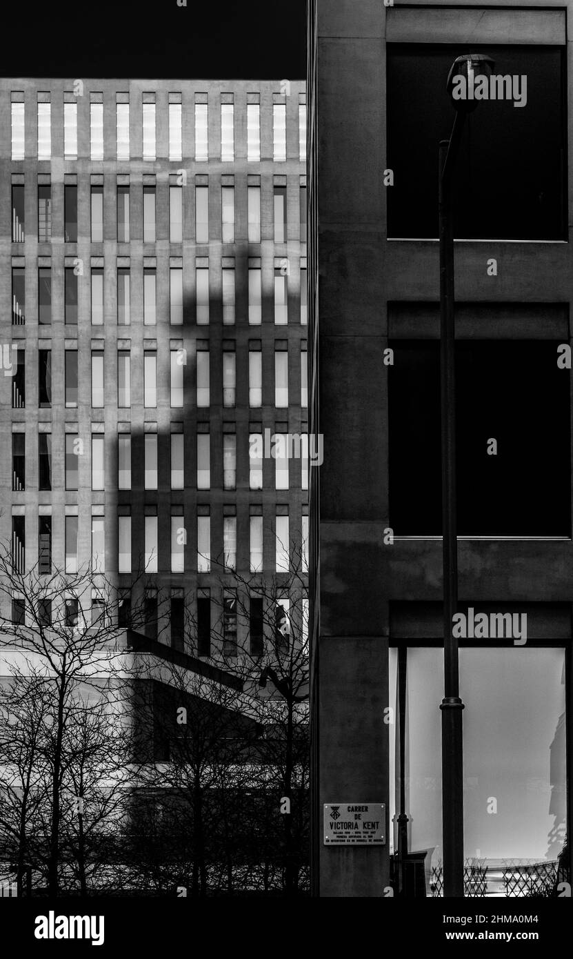 Moderni edifici di uffici della città della giustizia. Foto Stock