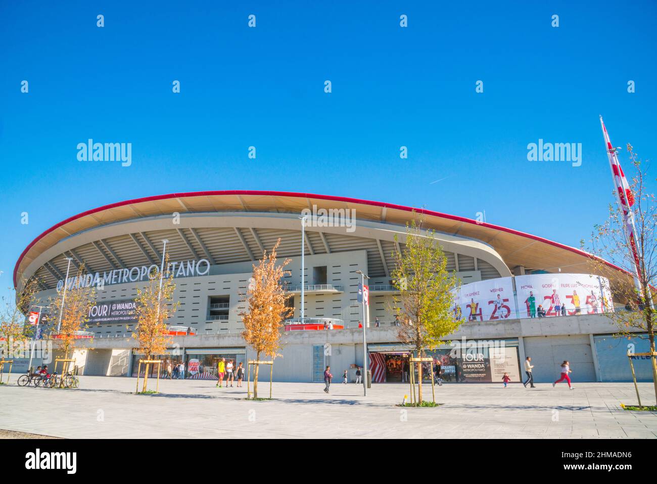 Stadio Wanda Metropolitano, facciata. Madrid, Spagna Foto stock - Alamy