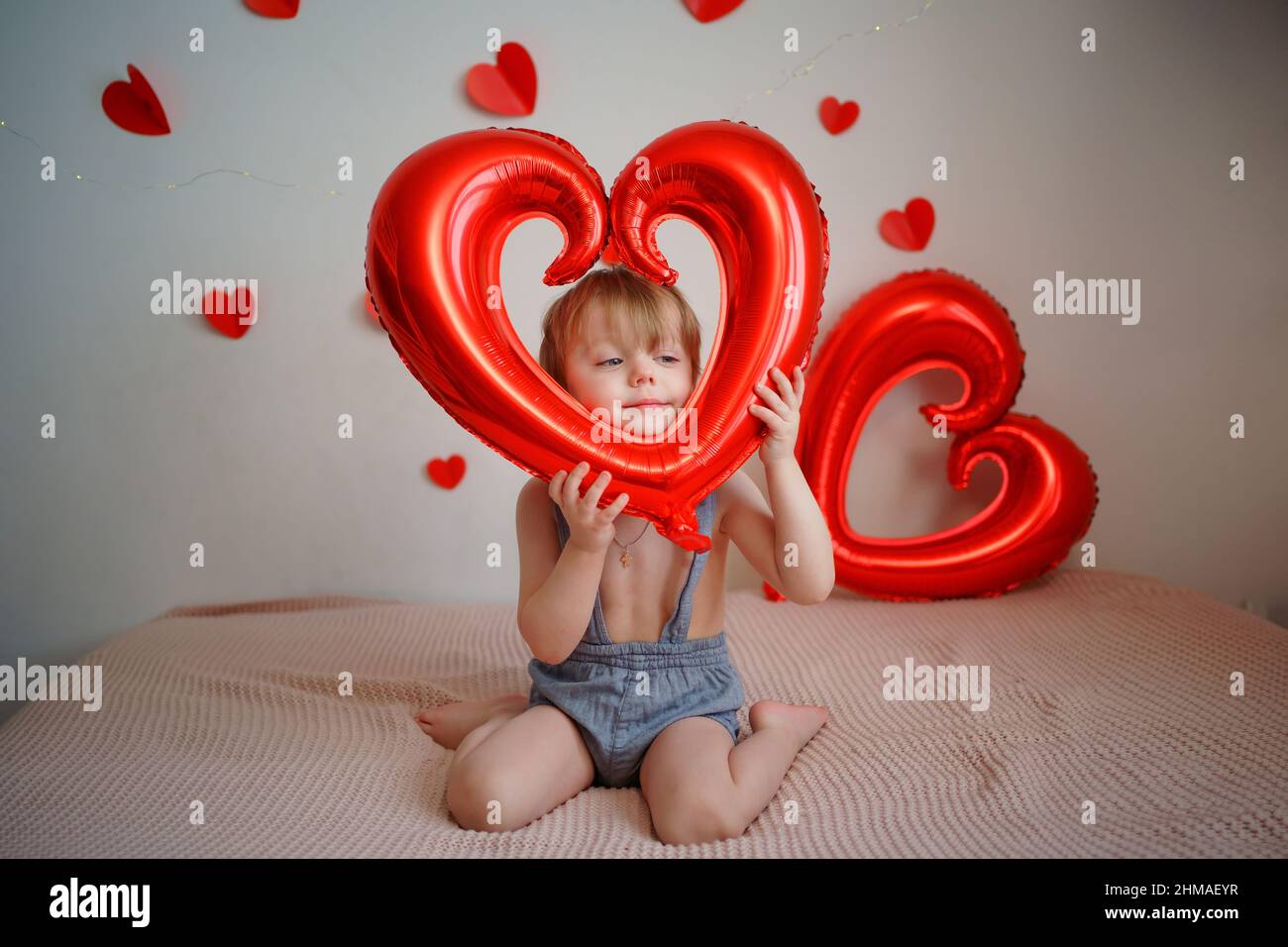 San Valentino, il ragazzo nel cuore Foto Stock