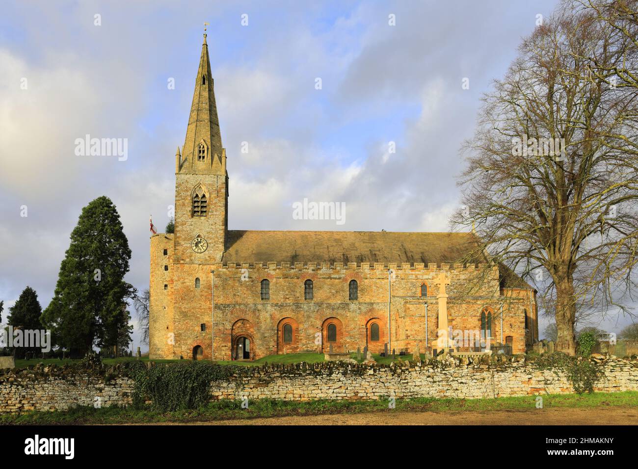 Chiesa di tutti i Santi, villaggio di Brixworth, contea del Northamptonshire, Inghilterra, Regno Unito Foto Stock